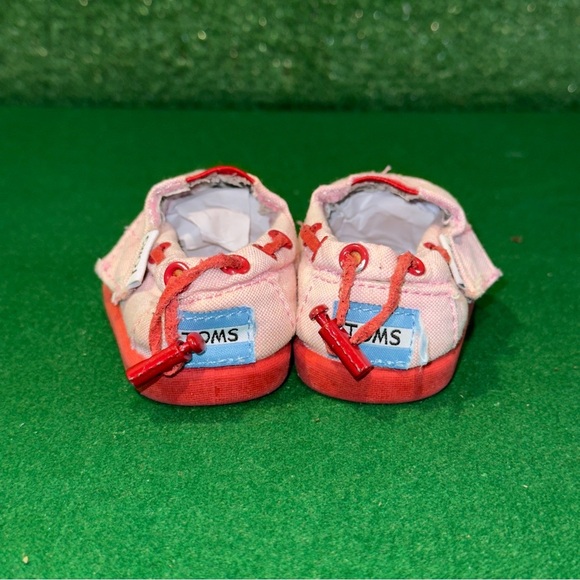 TOMS Light Pink Baby Girl Walker Shoes Toddler Size 2C - Picture 4 of 6